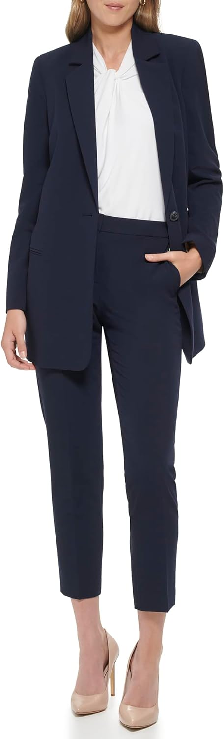 Vista 2 de Tommy Hilfiger Blazer casual de negocios con dos botones para mujer