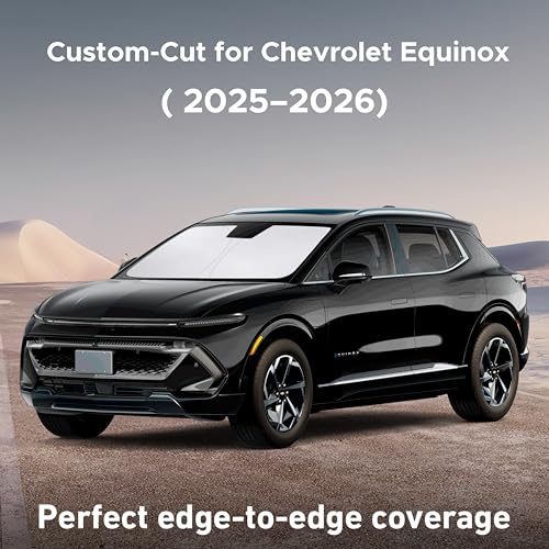 Image of EcoNour Windshield Sunshade Compatible for Chevrolet Equinox 2025 2026, Sun Visor for Front Windshield & Window Sun Shade Cover, UV Heat Blocker & Protector, Car Accessories
