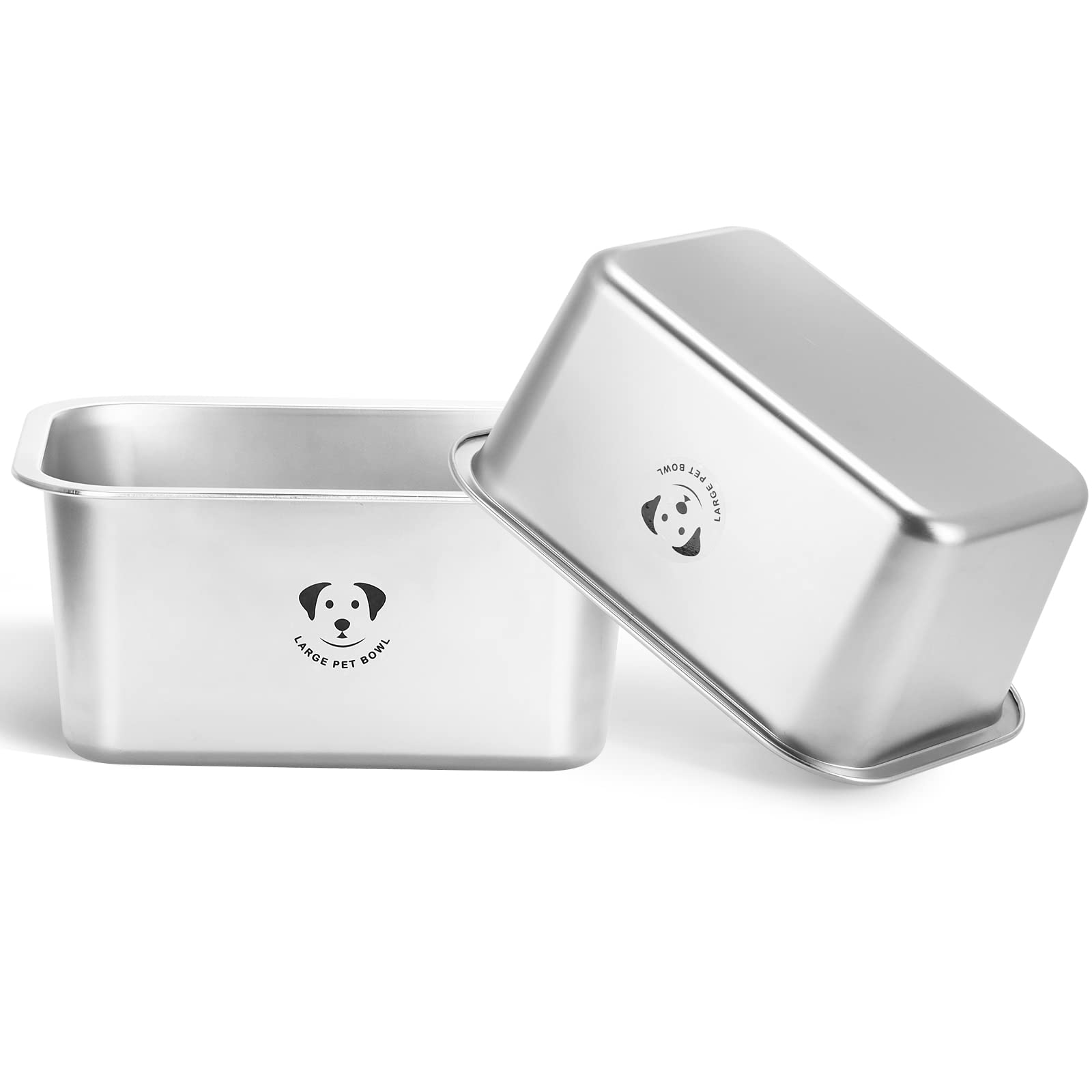 Edelstahl-Hundenäpfe für große Hunde, hohe Kapazität, Metall-Hundenäpfe, Futter- und Wassernapf für große, große und große Hunde, 2,65 Gallonen
