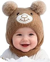 Richmen Baby Boys Girls Winter Knit Cap Hat Soft Fleece Woolen Hat | Monkey Cap with Cute Ear Details Unisex Kids Winter Hat (1 to 8 Years)
