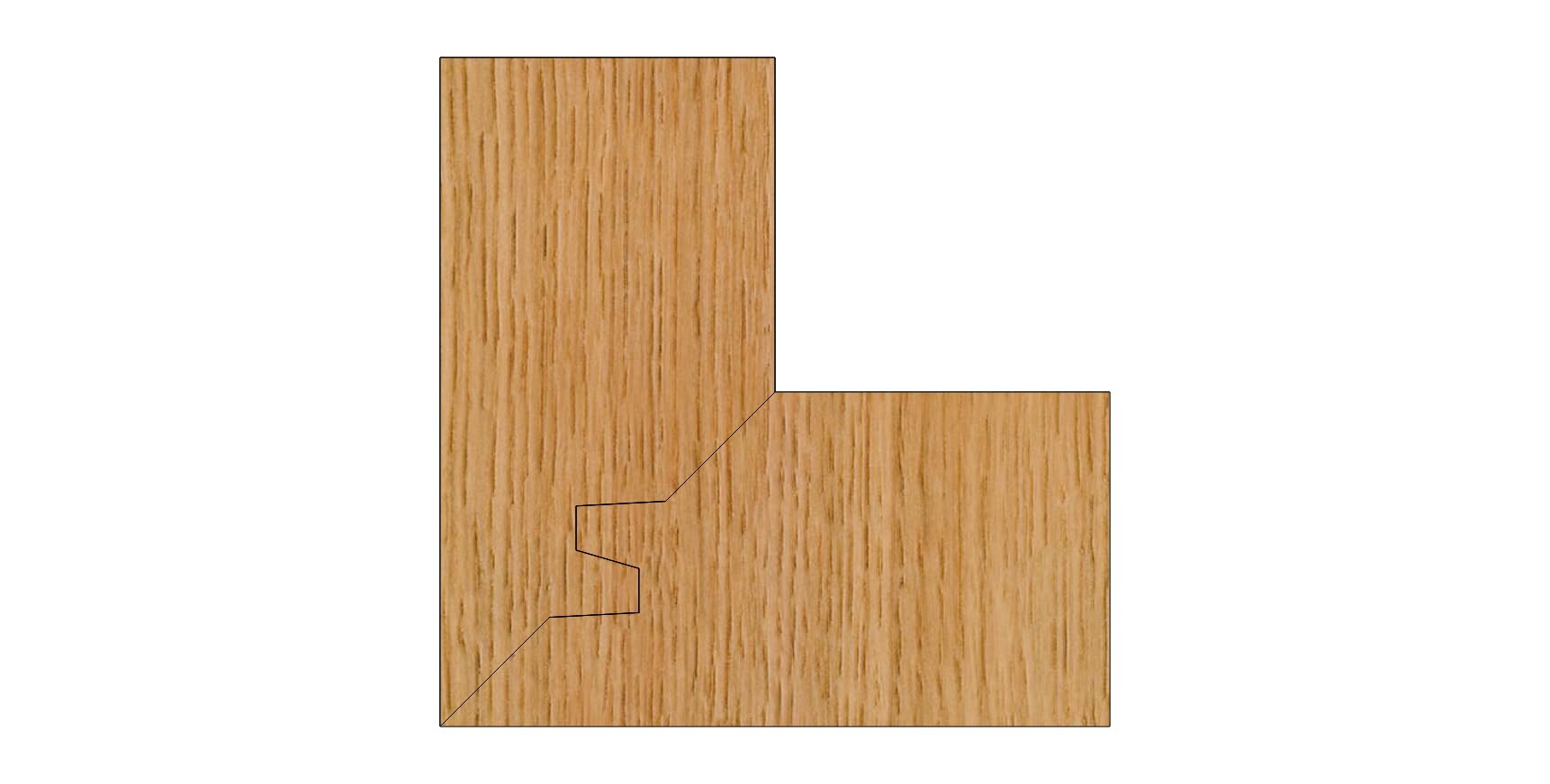 Whiteside Router Bits 3360 45-stopniowy ogranicznik blokujący o dużej średnicy 3-1/8 cala i 1/2 cala do 1-1/4 cala długości cięcia