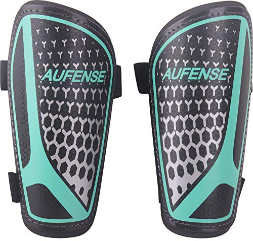 Aufense Soccer Shin Guards For Toddlers Kids - Durable Shin Pads With Adjustable Straps For Ages 2-14 Boys And Girls (Black, M) #TOP1