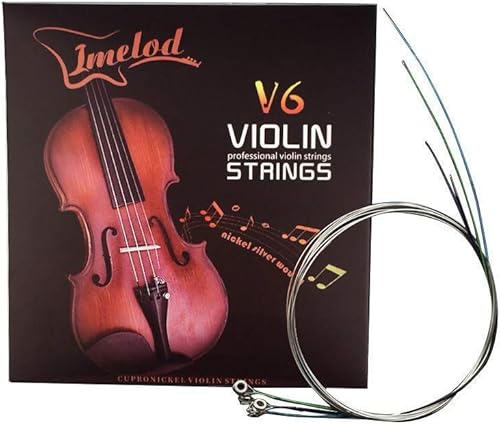 Miniatura 8 de Imelod Cuerdas de violín universales 2 Set (G-D-A-E) Cuerdas de violín Núcleo de acero Níquel-plata Herida con bola niquelado extremo para violines