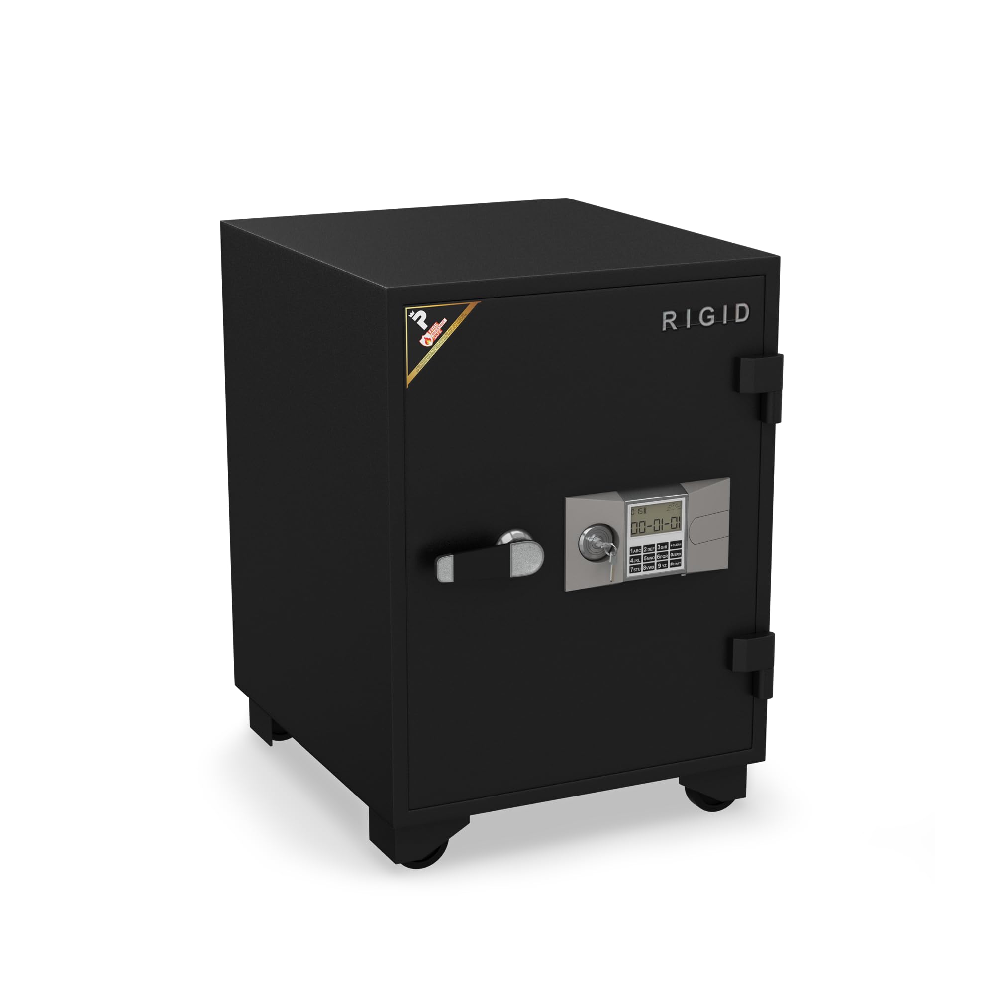 Sponsored Ad – RIGID 64L Fire Resistant Safe | 60 Min/945°C NT FIRE 017 Rated | Digital & Key Lock with Alarm, Drawer, Wheels | 5-Layer Protection with Adjustable Shelf for Office & Home (55D x 50W x 70H CM, Black)