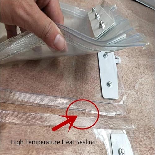 Rideau à lanières en PVC robuste et isolant thermique pour porte coulissante - 8