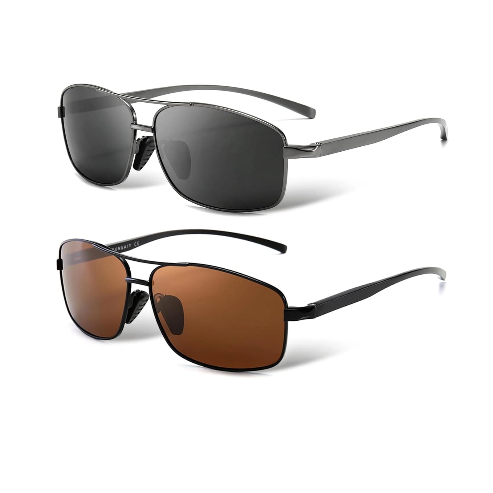 Leichte rechteckige Sonnenbrille für den Mann Schutz