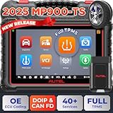 Autel MaxiPRO MP900TS Scanner 2025: MP900-TS up of MaxiSYS MS906TS MP900-BT MK900-TS, Top TPMS as MS906 Pro-TS, Pro ECU Coding, Bidirectional Tests, 40+ Service, 8'' All System OBD2 Tool, CAN FD&DOIP