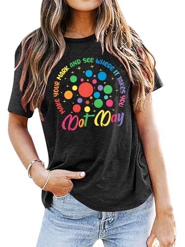 International Dot Day Shirt Family Outfits Funny Make Your Mark Graphic Boy Girl Shirts Colorful Dot Day Short Sleeve Tops