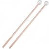 Musiin Marimba & Glockenspiel Percussion Mallets - Rubber Xylophone Sticks with Wood Handles (White)
