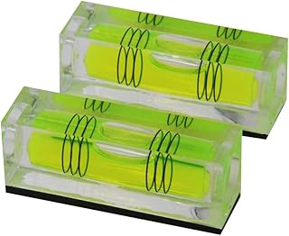 High Precision Mini Level Bubble Small Horizontal Bubble Three Line Horizontal Pearl Level Magnetometer (522015mm Green magnetism 2PCS)