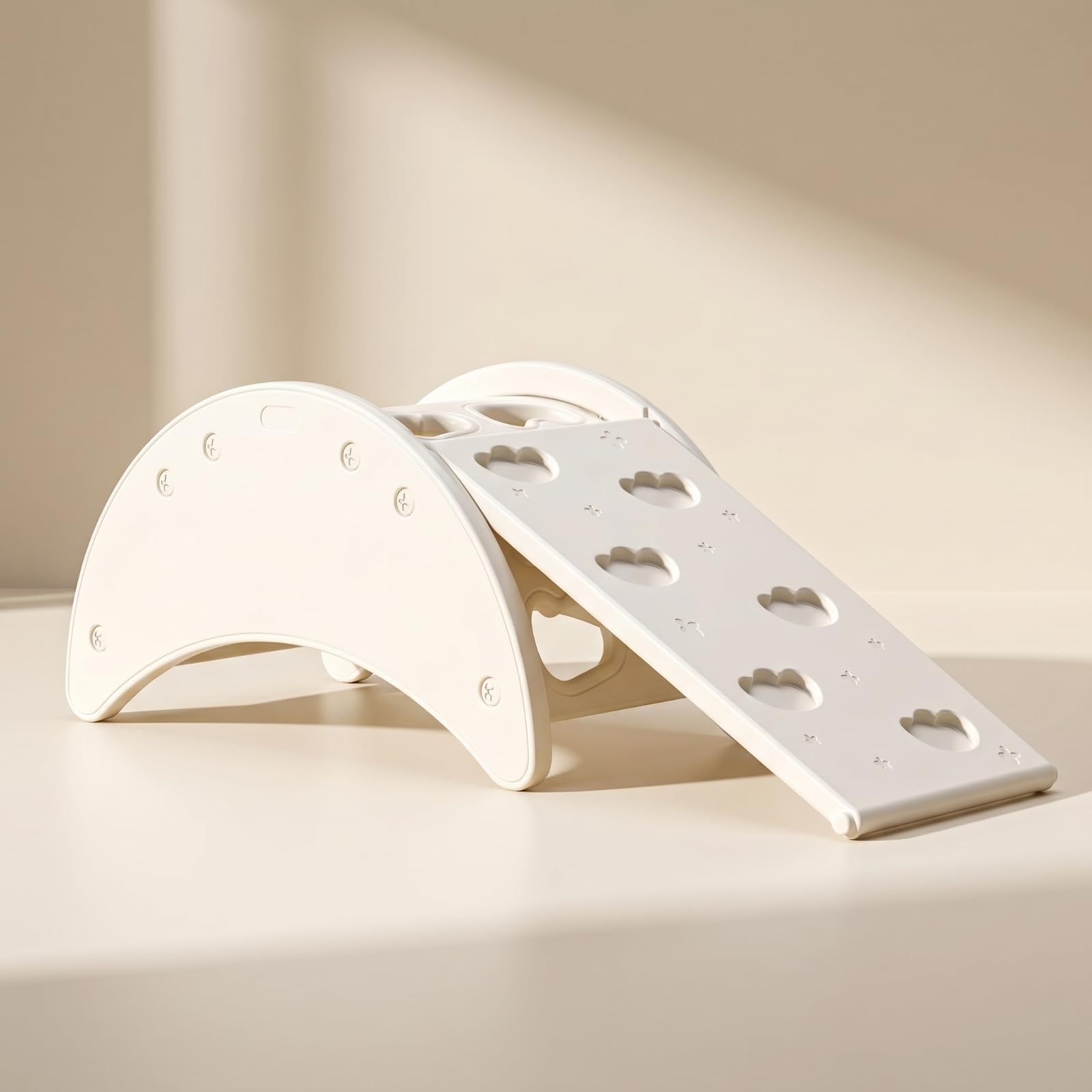 Arco Montessoriano Multifunzionale Dondolo in Legno Sicuro Giocattolo per Neonati, Giallo, style to 6