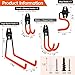 Donext Garage Hooks, 12 Pack Heavy Duty Steel Utility Hooks for Hanging, Wall Mount Garage Storage Hooks for Tools, Ladders, Bikes, Bulky Items, Orange