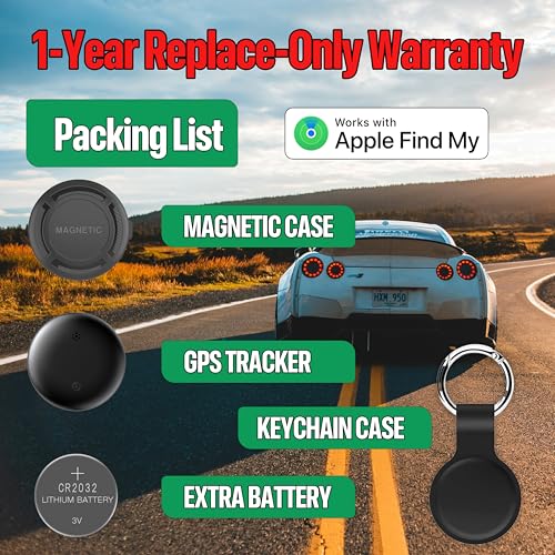 Image of Magnetic Hidden GPS Tracker for Vehicles - 365 Days Battery Life, No Subscription, Car Tracker Device Hidden (iOS Tracker)