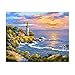 WACYDSD Puzzle 1000 Teile 3D Puzzle Leuchtturm Am Meer Bei Sonnenuntergang DIY Wand Artfor Wohnzimmer Hand Ed Nach Hause