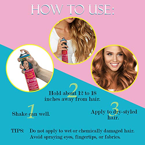 Jerome Russell Temporary Hair Color Spray, Orange - Intense Spray-On Temporary Hair Color, Fast-Drying, Non-Sticky, Travel Size Hair Dye For Instant Vivid Hair Color, 2.2 Oz #TOP3