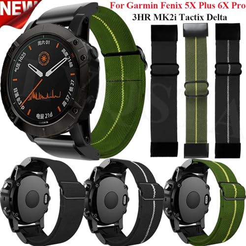 Bracelet nylon Fenix 6X Pro haut de gamme extensible agate 26mm - 2