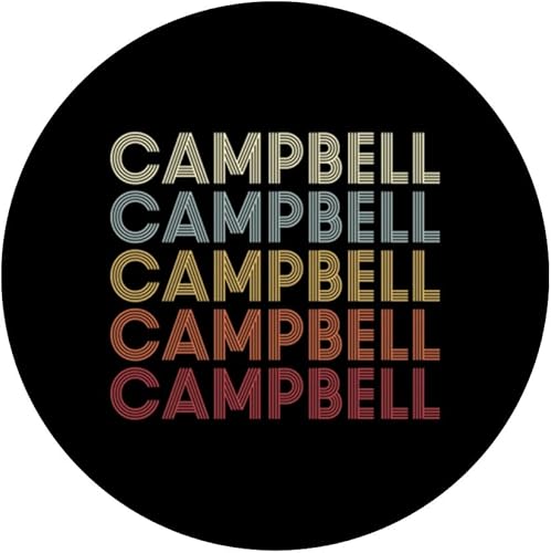 Miniatura 3 de Campbell New York Campbell NY Retro Vintage Text PopSockets Swappable PopGrip