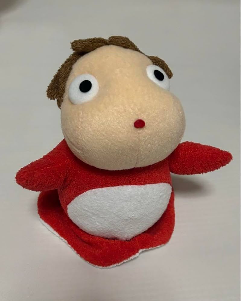 ポニョ　ぬいぐるみ(約50㌢) 崖の上のポニョ ぬいぐるみ Mサイズ（ポニョ/3438） | すすのこ