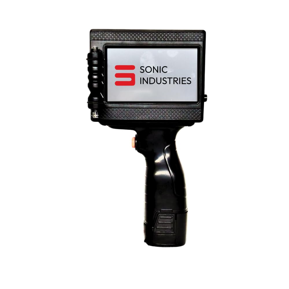 Sonic 12.7mm Plastic Body Handheld TIJ Printer � Batch Coding Inkjet Machine for MRP, Expiry, Barcode & Label Printing