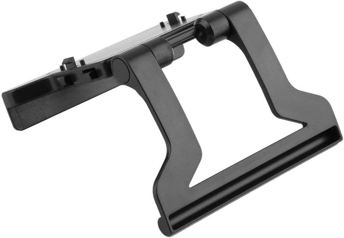 Durable Use Plastic Black Plastic TV Clip Clamp Mount Mounting Stand Holder Suitable for Microsoft Xbox 360 Kinect Sensor(black)