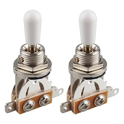 Futheda 2 pomos blancos para guitarra de 3 vías Cover