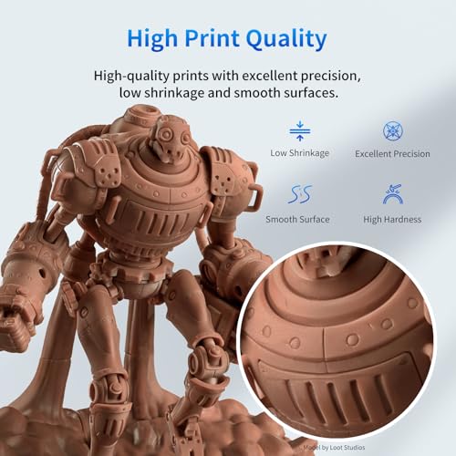 Image of ANYCUBIC Upgraded 8K 3D Printer Resin, 3D Printing Resin with High Precision and Quick Curing & Excellent Fluidity for LCD 4K /6K /8K /12K /16K 3D Printing (Crimson Clay, 1kg)