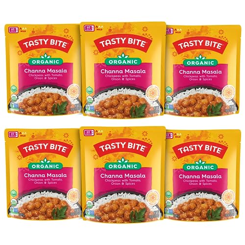Tasty Bite Organic Channa Masala, 10 Ounce, Pack of 6, Ready to Eat, Microwavable Entree, Vegan &amp; Gluten Free