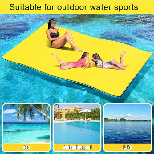 Tapis flottant en eau nénuphar de grande taille, mousse jaune