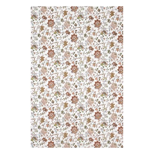 Image of Mafatlal Saanjh 144 TC Cotton Single Bedding Sheet 90x60 Inch | Stylish Printed Single Bedsheet | Soft Cotton Feel | Everyday Use with Pillowcase | Espresso Brown