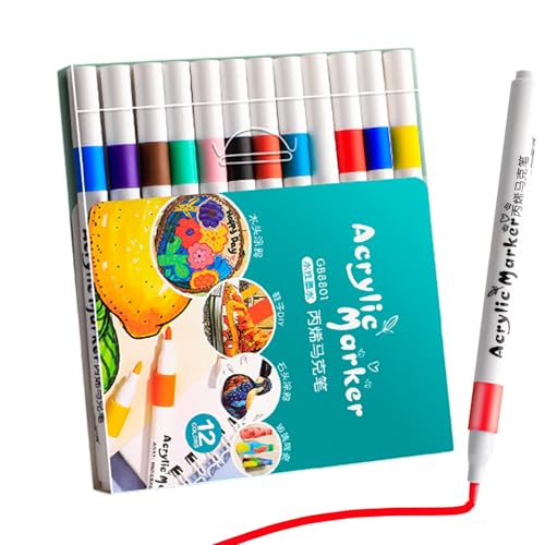 Rotuladores de pintura para niños, rotuladores de pintura, suministros de arte de colores, impermeables, bolígrafos de secado rápido para papel, cerámica, piedras, mochilas, vidrio