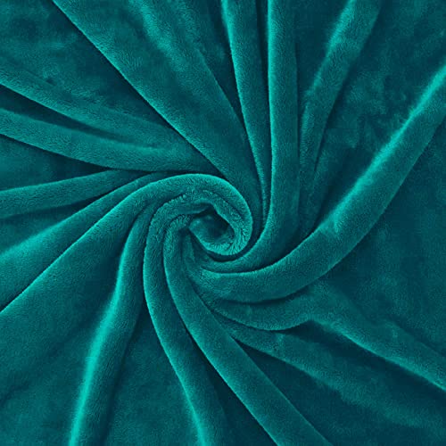Exclusivo Mezcla Fleece Throw Blanket For Couch, Sofa And Bed, Super Soft Blankets And Warm Throws, Cozy, Plush, Lightweight (50X60 Inches, Teal) #TOP5