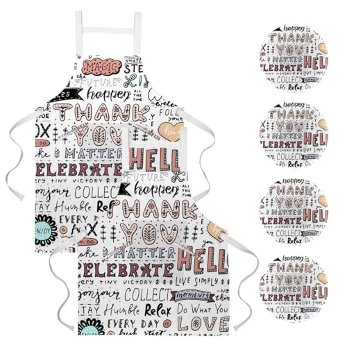 Tablier de cuisine lot de 2 anti-taches pour bar et pâtisserie