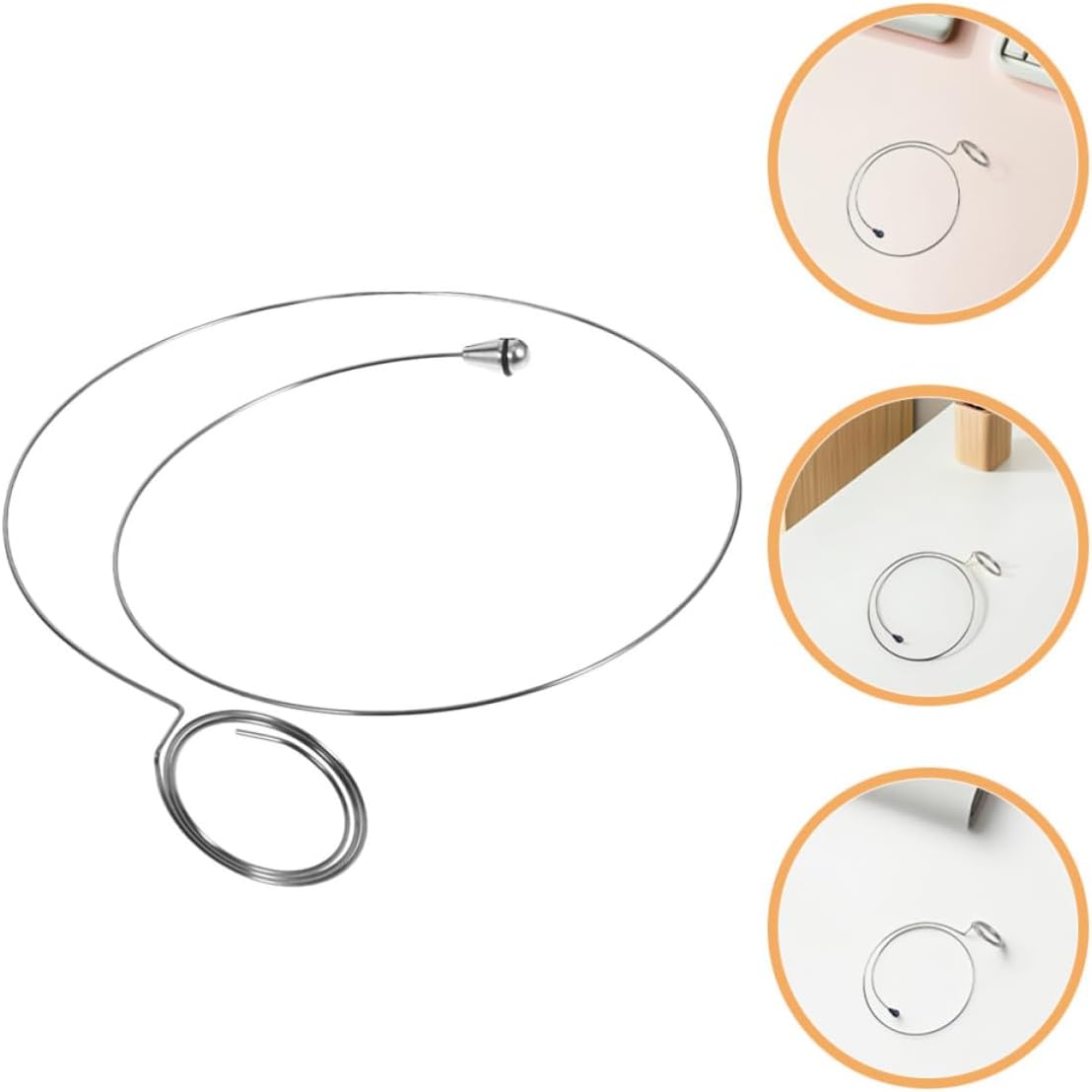 Generic Magnifying Glass Stand Desktop Magnifier Holder Stainless Steel Adjustable with Universal Compatibility Lightweight Design for Hobbyists and Jewelry Tools