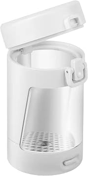 Glass Jars with Magnifying Lid and Light, LED Transparent Storage Container, Air Tight, White