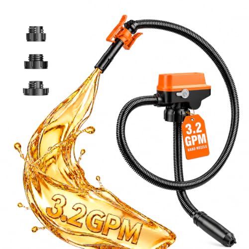 Cordless Fuel Transfer Pump, 3.2 GPM Gas Transfer Pump with Auto Shut Off, Electric Fuel Pump Compatible with DeWalt 20V & Milwaukee 18V Batteries for Gasoline & Diesel (Without Battery) by SMOCEN - Used condition - US$43.22
