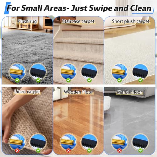 2 in 1 Carpet Rake for Pet Hair Removal Tool - image 3