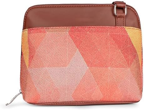 Printed Vegan Leather Sling Bag for Women – Stylish Crossbody Handbag with Adjustable Strap, Lightweight Purse for Travel & Everyday Use