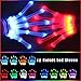 COTRUERE 12 Color Led Light up Gloves Cool Finger Flashing Toys Gifts for Halloween Christmas Easter Birthday Parties（only 1 pair）