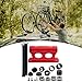 SM SunniMix Bike Fork Lock Mount Block Bikes Rack Stand with Screws Holder Car Roof Rack Bicycle Front Fork for Suvs Car Traveling Trucks, Red
