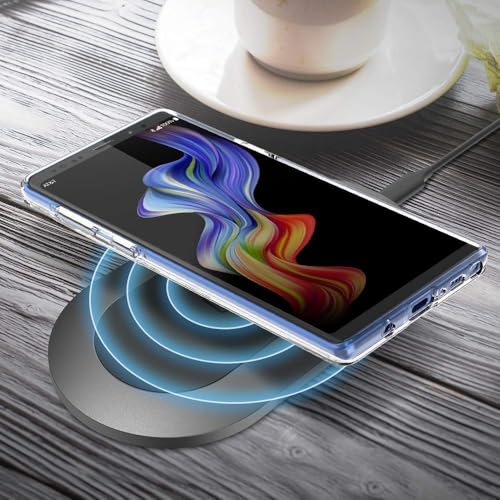 Image of NISHTECH for Samsung Galaxy Note 9 Premium Transparent Hybrid Soft Slim Dust Proof Back Case Cover Silicone with Camera Protection
