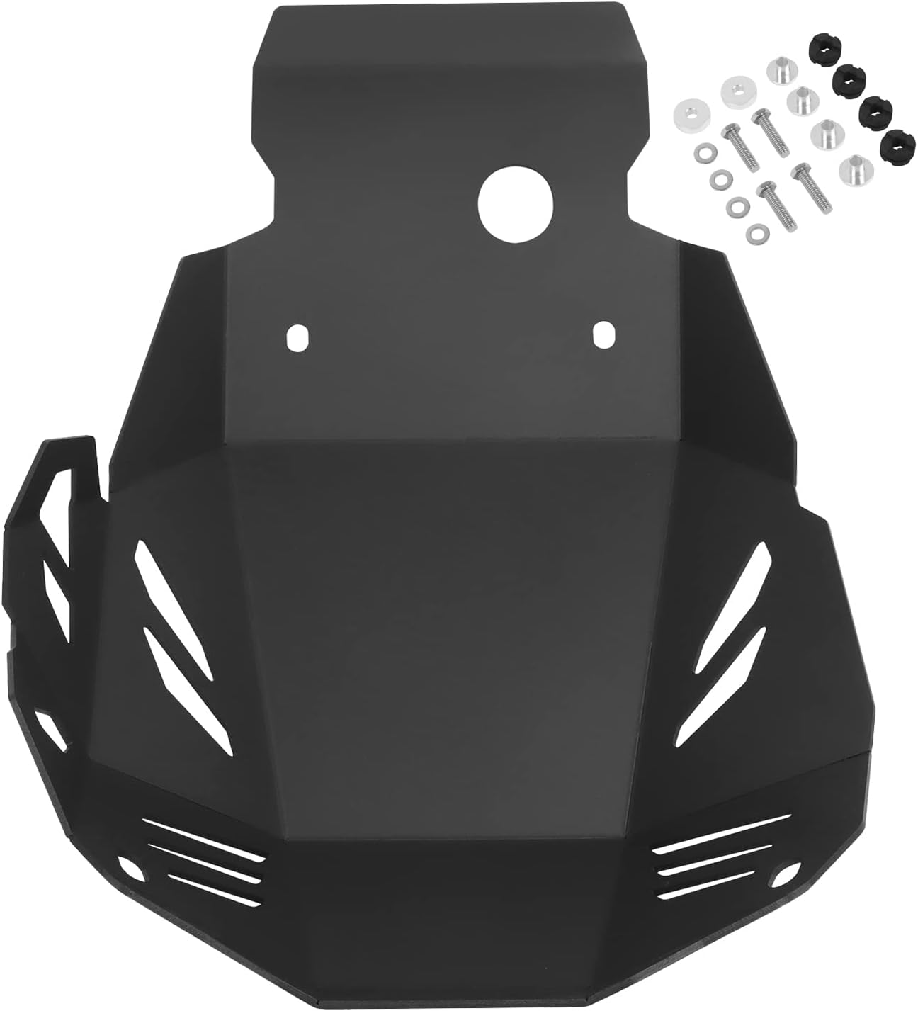 Worldmotop Engine Skid Plate Replacement for Kawasaki KLR650 KLR 650 2008-2023 Motorcycle Engine Protective Skid Plate Cover(Black)