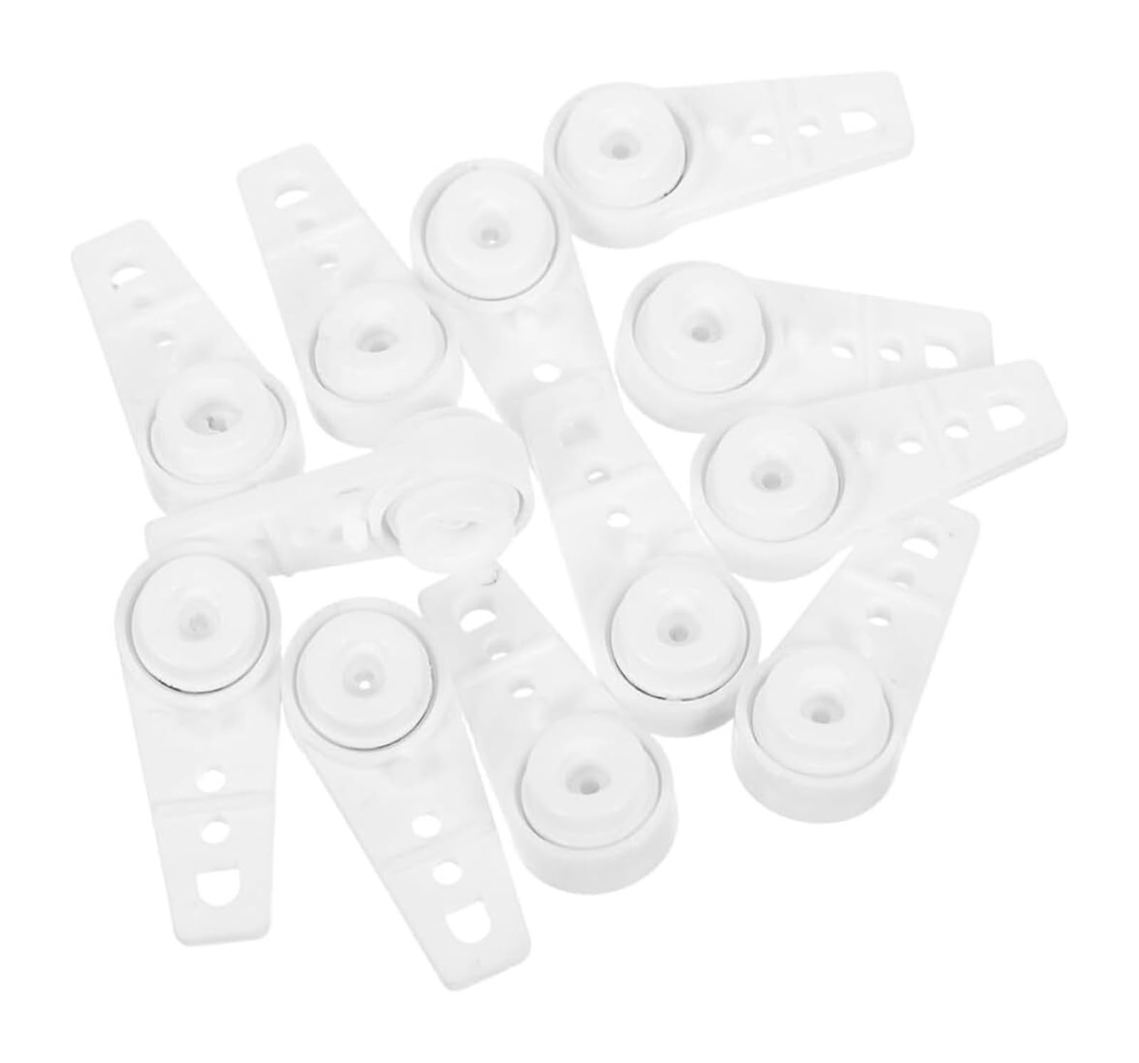 Fhvkrbtx White Silent Curtain Track, 20 Pcs Plastic Curtain Track Rail Gliders For Rail Sliding In Indoor Spaces