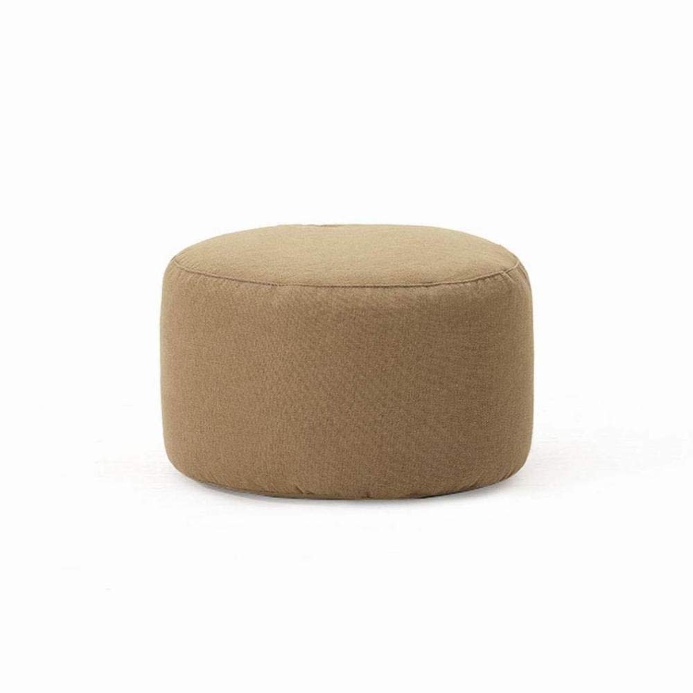 Tabouret canapé rond en tissu solide ZZ petite chaise repose-pieds salon