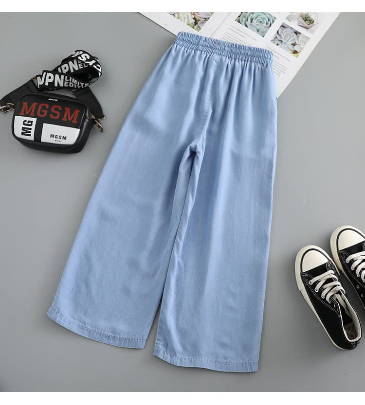 ASHER FASHION Girls' Big Kids Jeans Stretch Jogger Pants Casual Drawstring Skinny Jeans Elastic Waist Leggings3