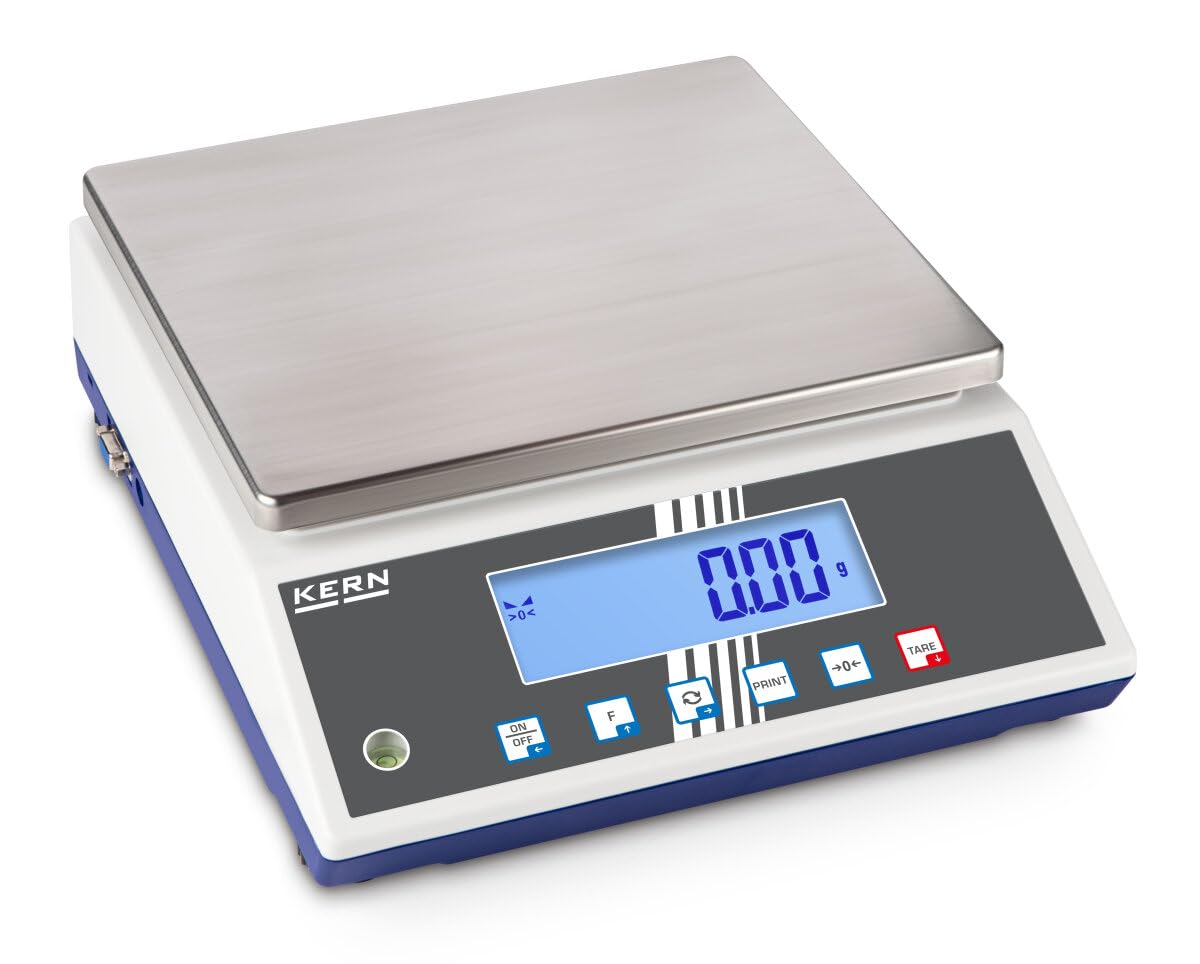 Kern FCB 6K-5 - Bilancia di controllo e porzionatura, Dimensioni compatte adatte agli spazi ristretti, Divisione [d]: 0,05 g, Peso min. del pezzo: 0,5 g, Portate [Max]: 6 kg