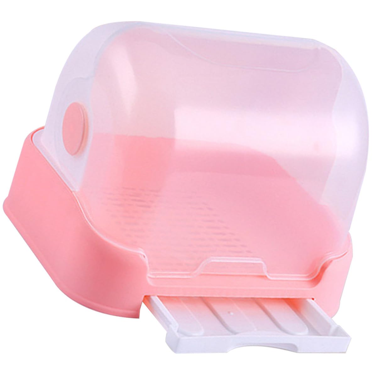 UPKOCH Asciuga Biberon con Coperchio Rosa in PP e Vaschetta Raccogliacqua