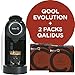 Delta Q - Qool Evolution Blanca + 2 packs de 40 cápsulas - Cafetera de cápsulas 19 bares de presión, funcionamiento automático, 3 programaciones de café, depósito de 1 L + 2 Packs 40 capsulas Qalidus