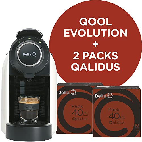 Delta Q Qool Evolution Macchina Da Caffè Bianca - Compatibile Con Cialde Delta Q