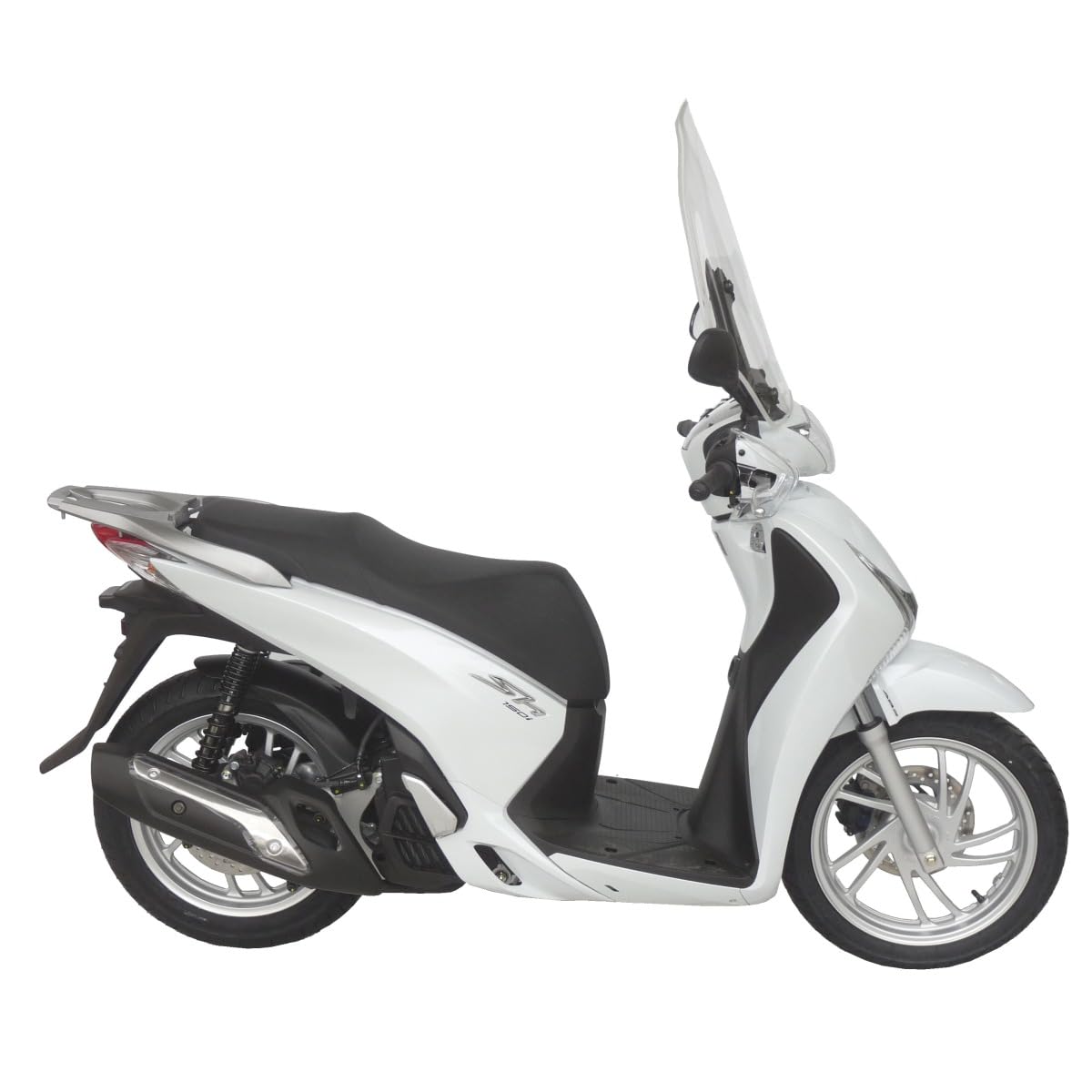 FABBRI parabrezza moto trasparente TOP ALTO CON BORDO compatibile con HONDA SH 125 2013-2016