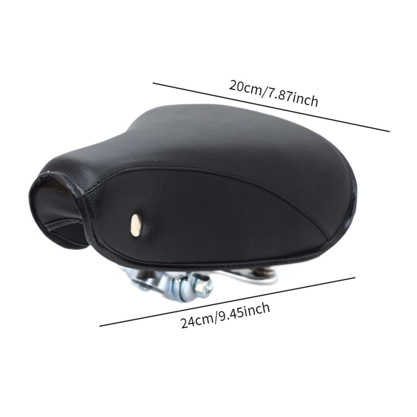 Vintage Bike Saddle Sillín de Bicicleta con Amortiguadores Asiento Estilo Retro Clásico Acolchado Ancho Superficie PU Resistente Al Agua Adecuado para